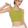 Plus Size Front Zipper Shockproof Sports Bra with Fixed Pads - Breathable, Beautiful Back Yoga Vest for Outdoor Wear