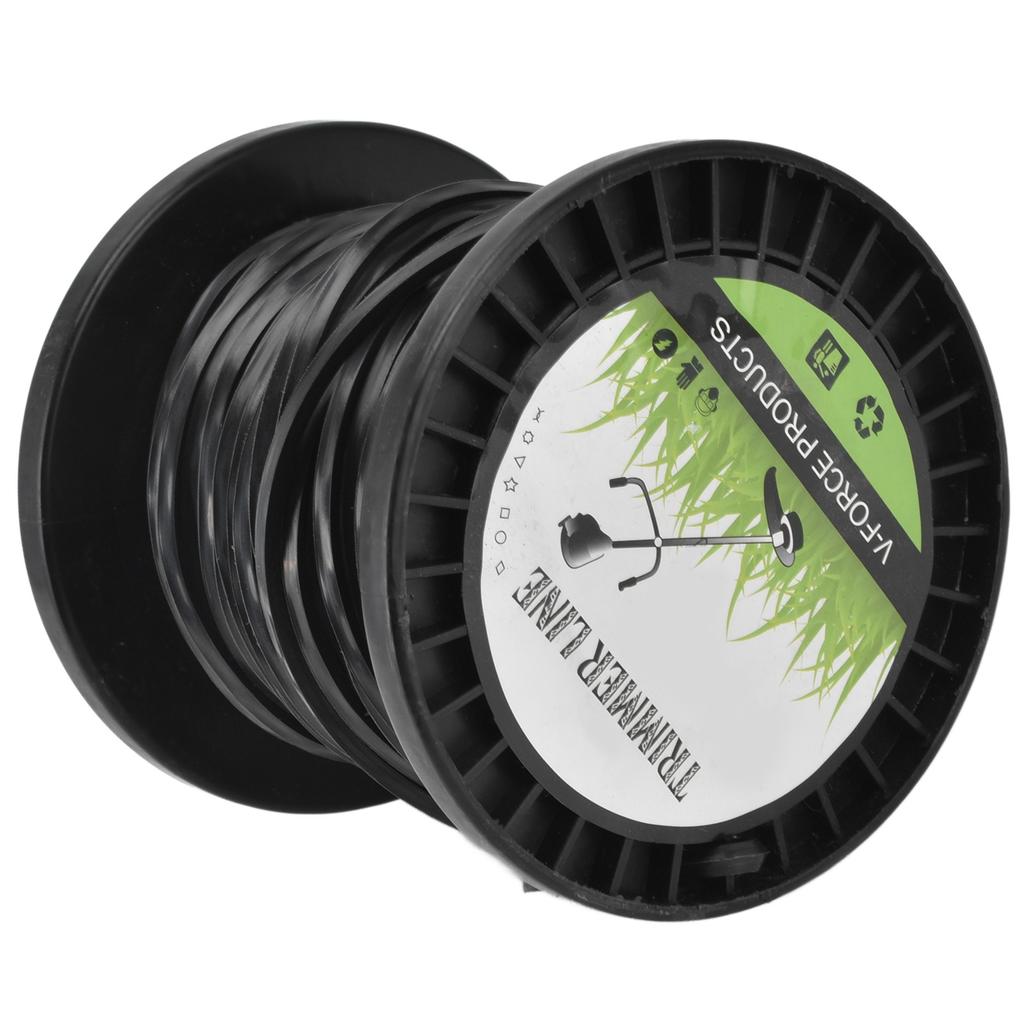 3.3mm String Trimmer Line High Cutting Efficiency Low Noise Quadrate Black Trimmer Line for Most Lawn Mowers Farm