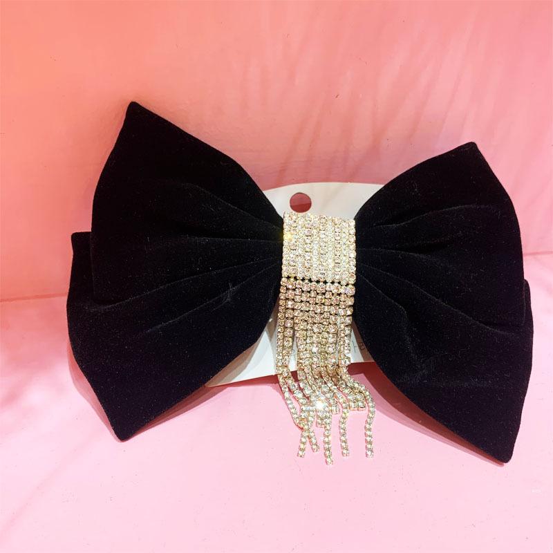 Red Big Bow Bride Wedding Engagement Toast Headgear Fugitive Princess Hair Accessories New Year Head Flower High-End Hairpin