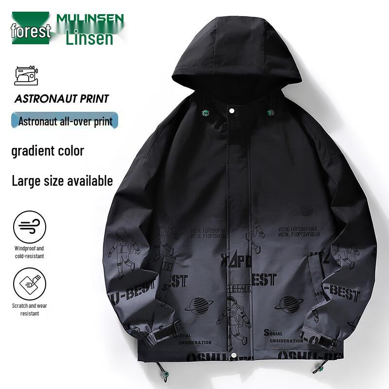 

Мужская куртка MULINSEN с градиентным капюшоном свободного кроя 3XL