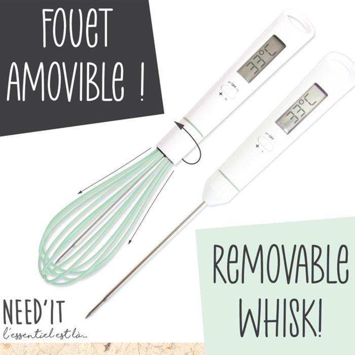 Trzepaczka i termometr 2 w 1 do ciast