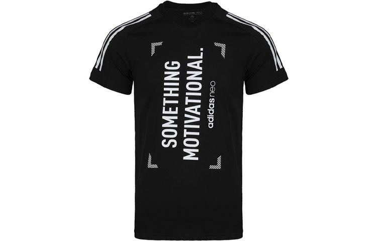 Adidas Neo T Shirts Men s Black Crew Neck Moderate Straight Fit DT8294 M