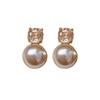 Gold-Plated Zircon Pearl Stud Earrings – Luxurious, Versatile & Fashionable Design
