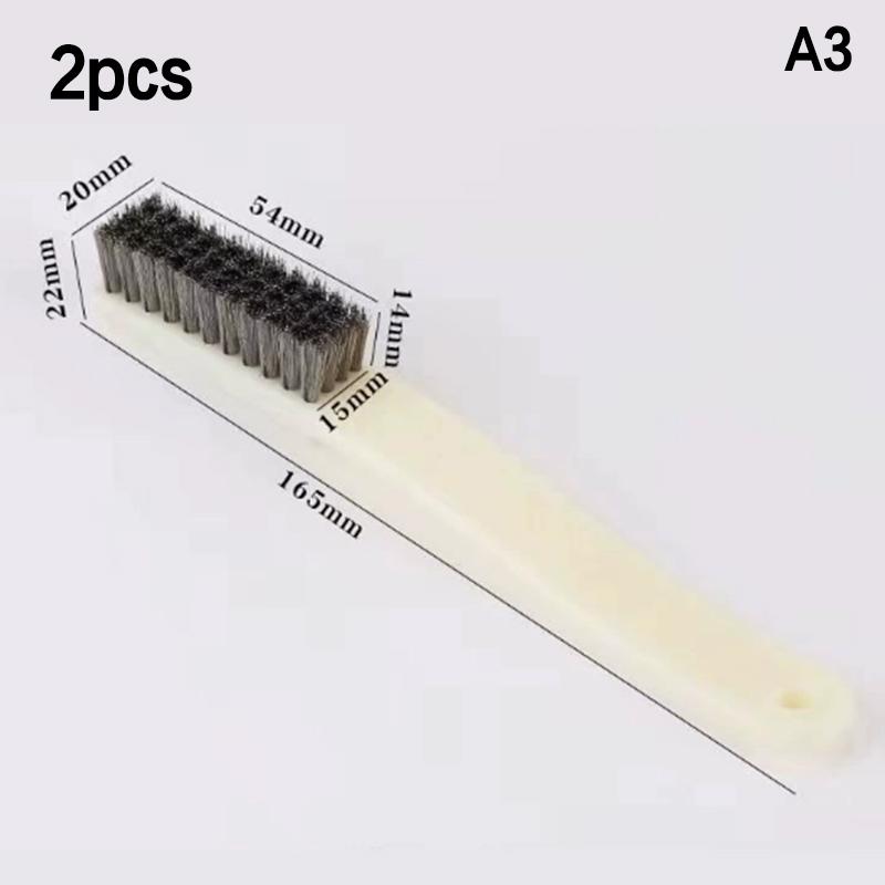 2Pcs Brush Bristles Brush Steel Wire Brush For Welding Cleaning Tools Car Floor Roof Cleaning Fabric Brush Kitchen Hand Tools