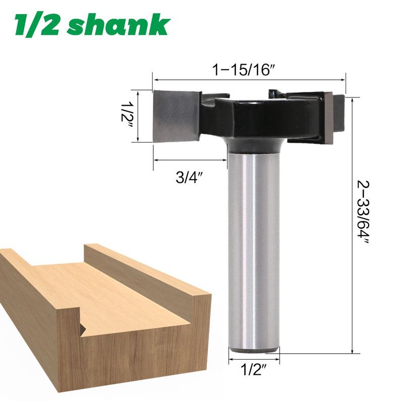 Spoilboard Oberflächenfräser, 1/2 Zoll, 12 mm Schaft, 2 Zoll Schnittdurchmesser, Plattenabflachungsfräser, Hobelbohrer, Holz
