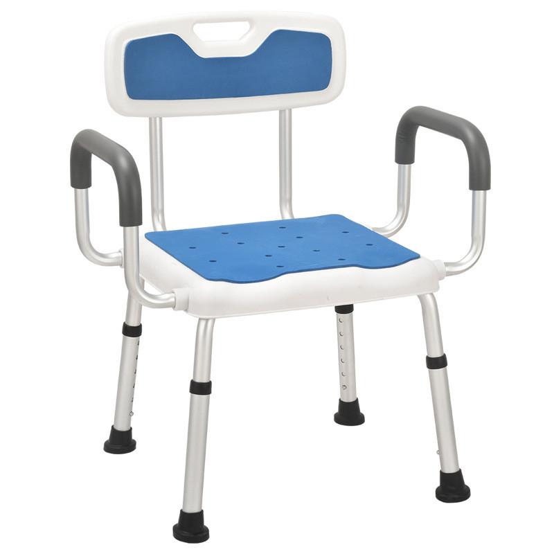 Sedia Doccia Multifunzione Sedia Doccia Specializzata per Anziani Bracciolo in Lega di Alluminio Sedile Ausiliario per Bagno