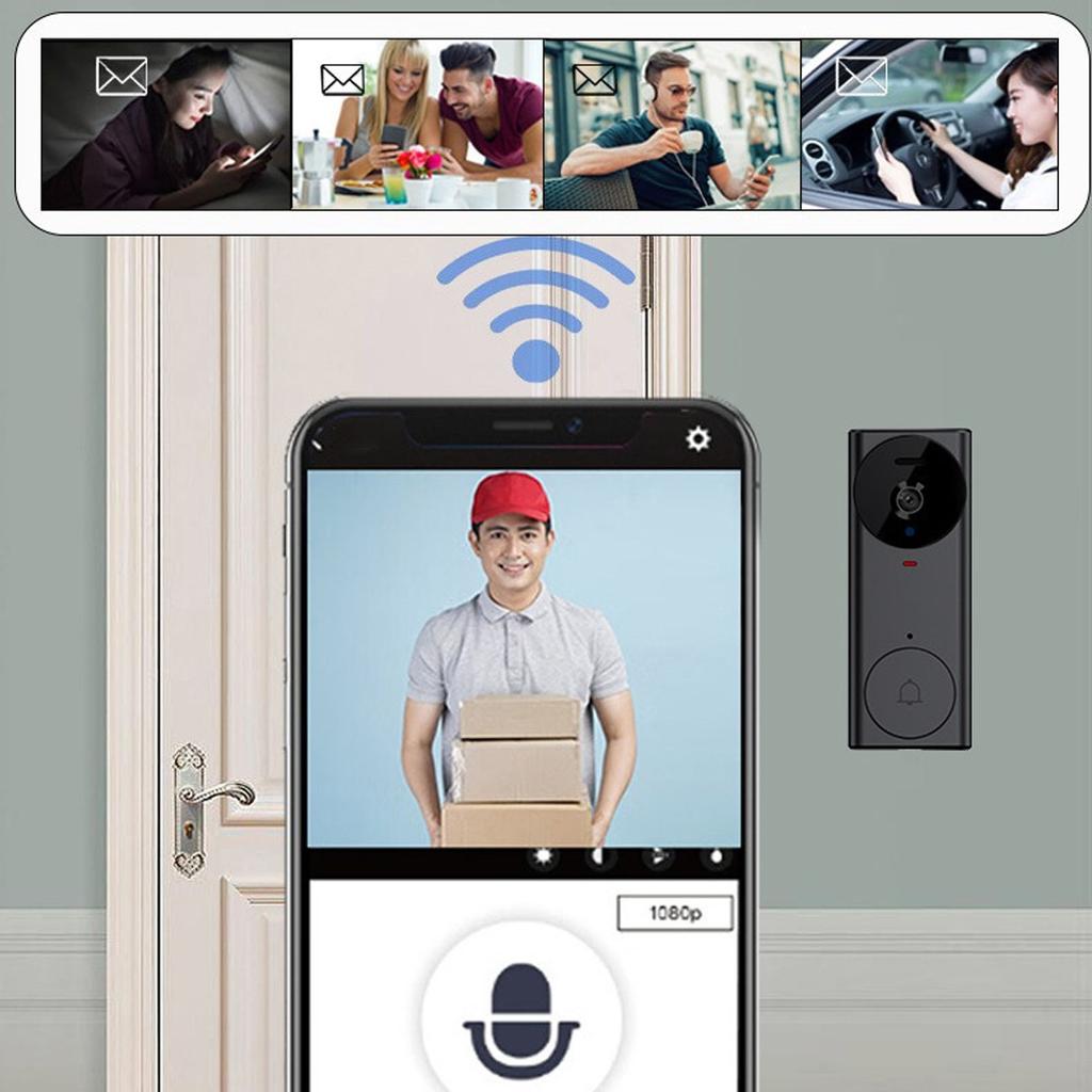 Drahtlose Video Türklingel Kamera Lange Standby APP Anzeige 130 Grad Weitwinkel Objektiv Intelligente Visuelle D
