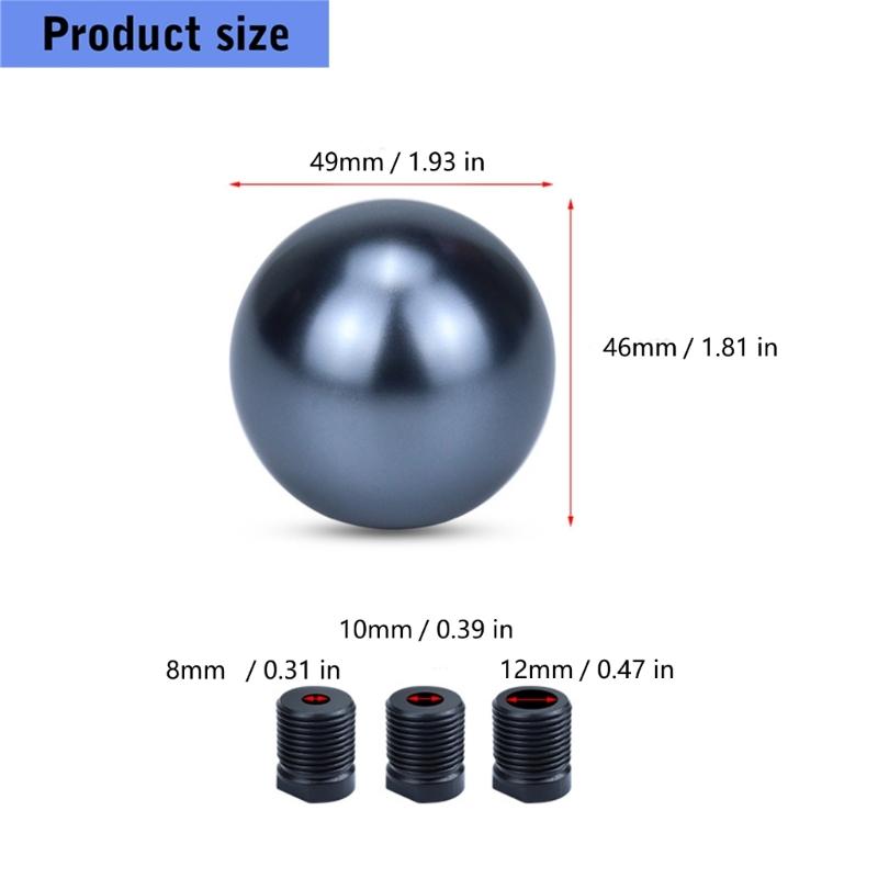 Gear Shifter Knob Ball Shape Knob Universal for Most Vehicles Anodized Aluminum Construction Comfortable Handling