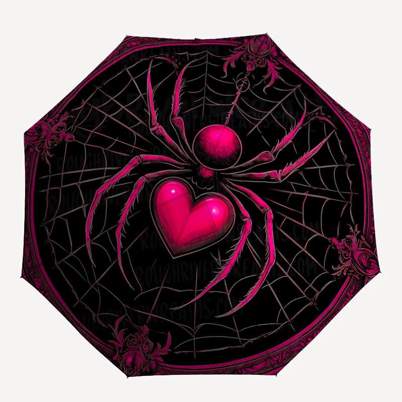 

1pc Spider Web Automatic Folding Umbrella - Compact 8-Rib Design, Durable Plastic & Iron, Lightweight for Outdoor Daily Use144