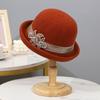 Hut Damen Herbst- und Wintermode Beckenhut Gestrickter Wollzylinder Mittelalterliche und ältere warme Bucket Hat