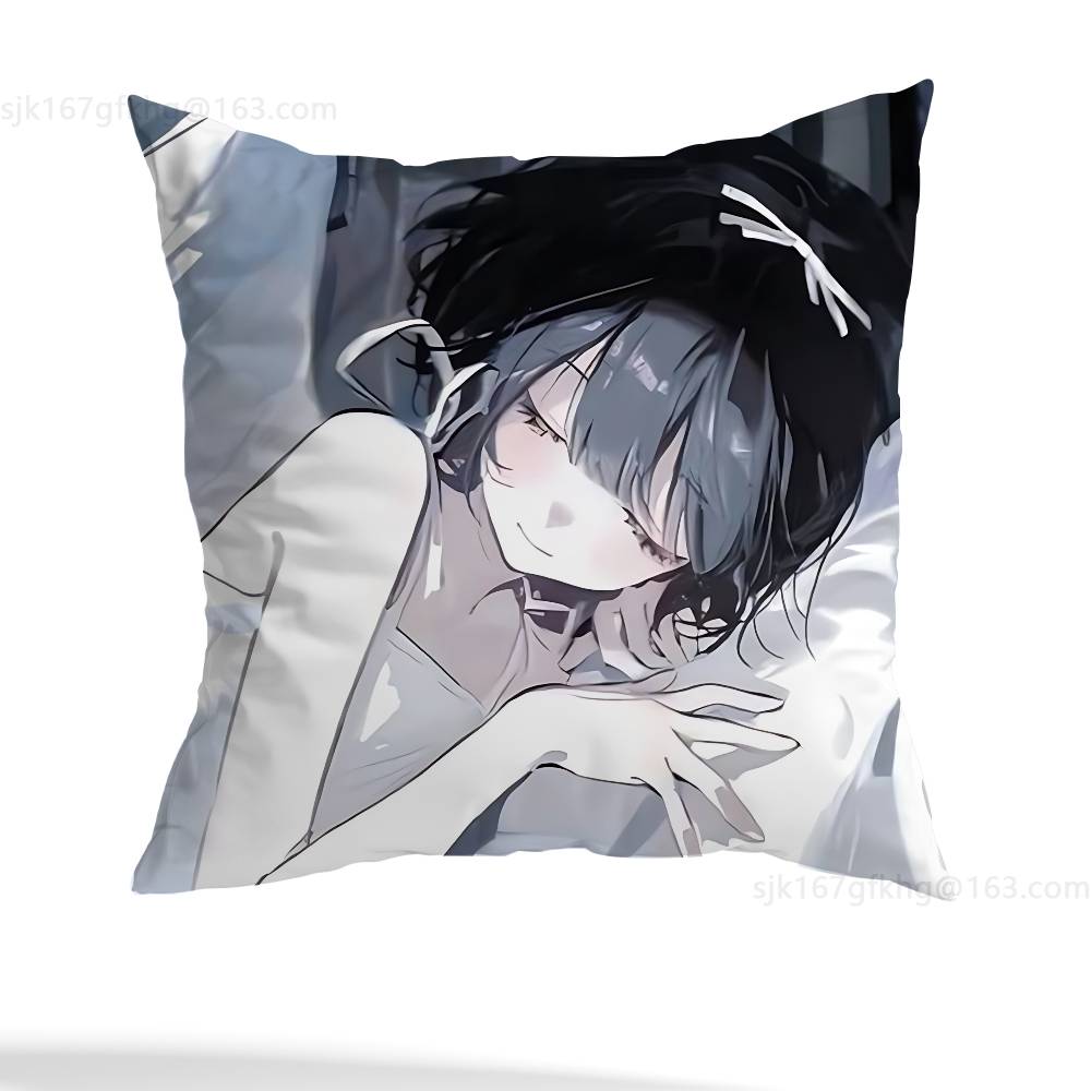 Cartoon Cute Girl Sua pillowcase casual style decoration, suitable for home decoration (excluding pillow core)