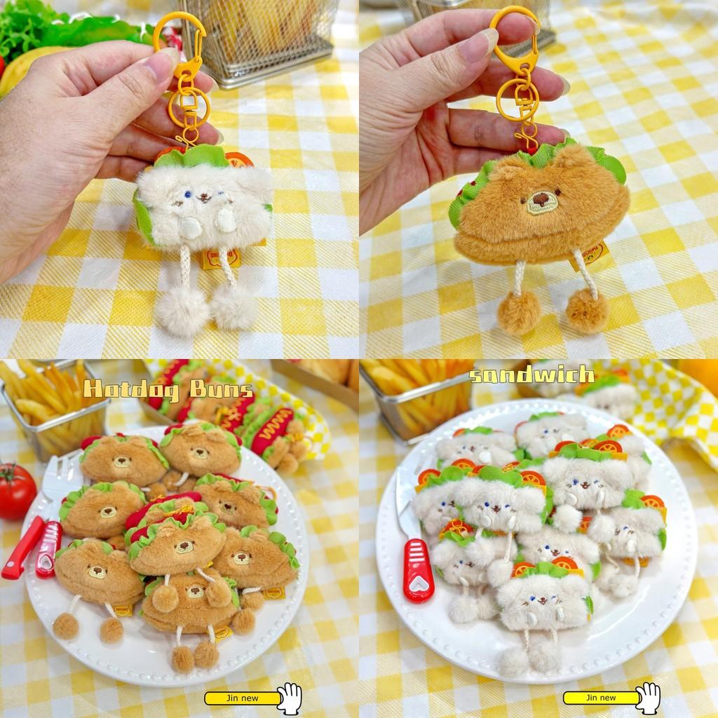Cute Hot Dog Plush Keychain With Soft Material For Backpack Accessories And Gift Ideas