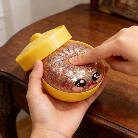 Jouet à presser Pain Vapeur Réaliste Doux à Remontée Lente Jouet Fidget pour Soulager le Stress Portable Mignon Décor de Bureau pour la Maison le Bureau Cadeaux de Fête