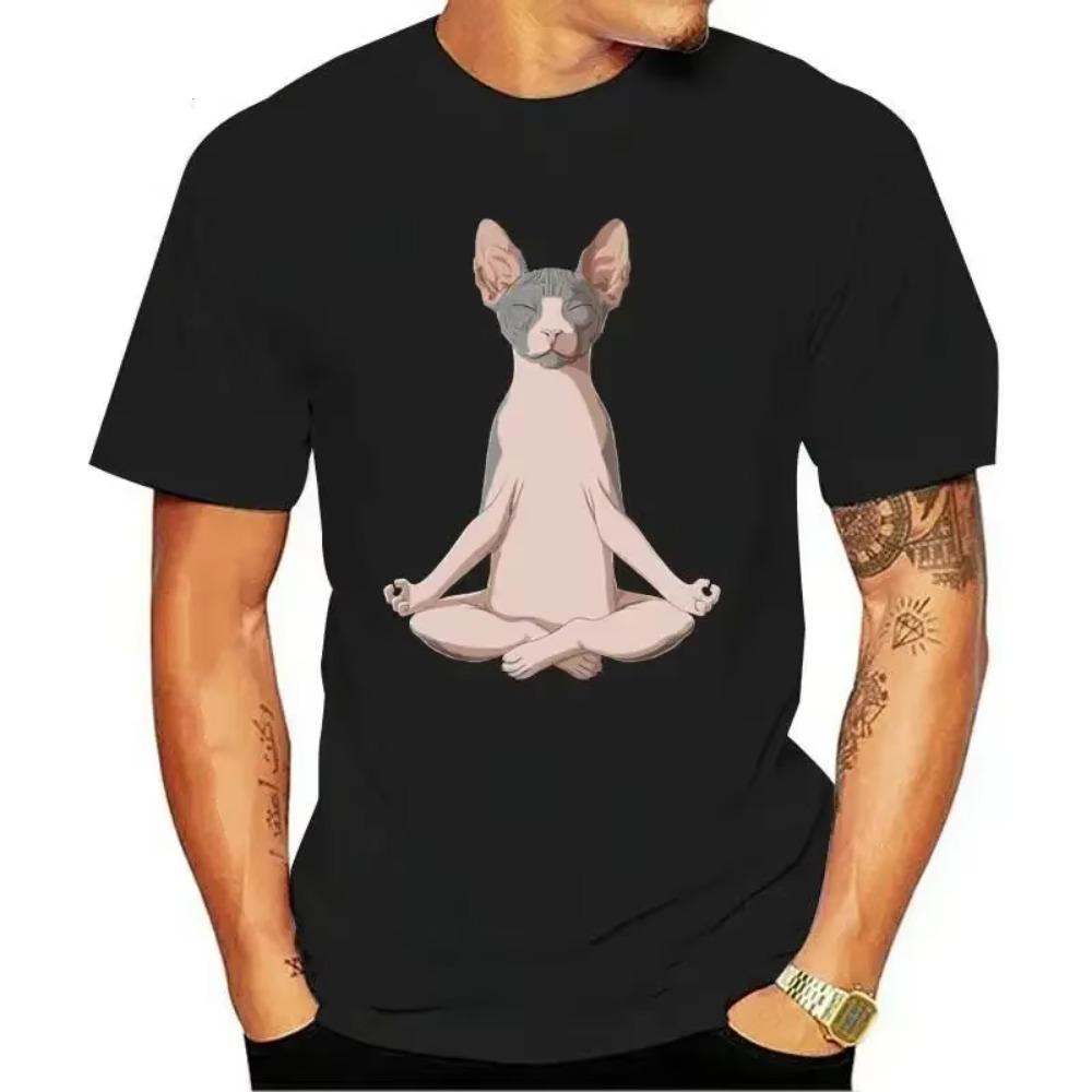 New Tops T Shirt Women Sphynx Cat Comic Inscriptions Print Female Tshirt