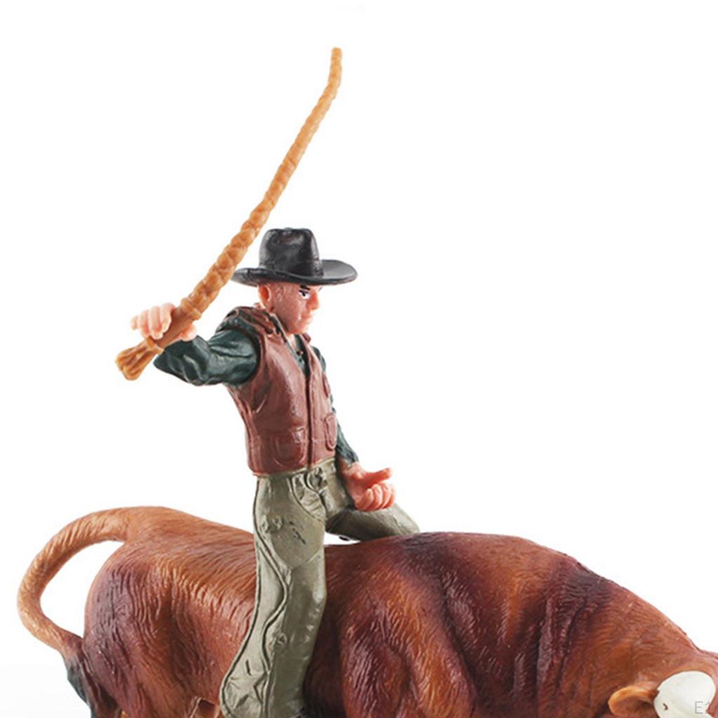 Bullfighting Figures Bull Figurine Animal Cattle Statue Micro Farm Layout Ornament