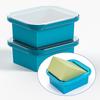 Silicone Freezing Tray With Plastic Lid Freezer Container Large Ice Molds Easy-Release Stackable For Food Storage & Meal Prep
