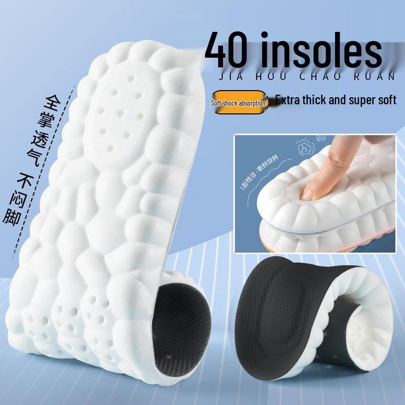 Third Gen PU Acupressure Insoles: Super Soft, Antibacterial, Deodorizing, Sweat-Absorbent & Breathable