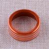 3Pcs Center Console A/C Radio Switch Knob Trim Ring Cover Fit for Dodge Ram 1500 2013 2014 2015 2016 2017 Orange Aluminum Alloy