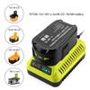 Battery Charger Adapter 12V‑18V Power Tool Fast Charging Replacement for RYOBI P117 P108 Nickel Lith