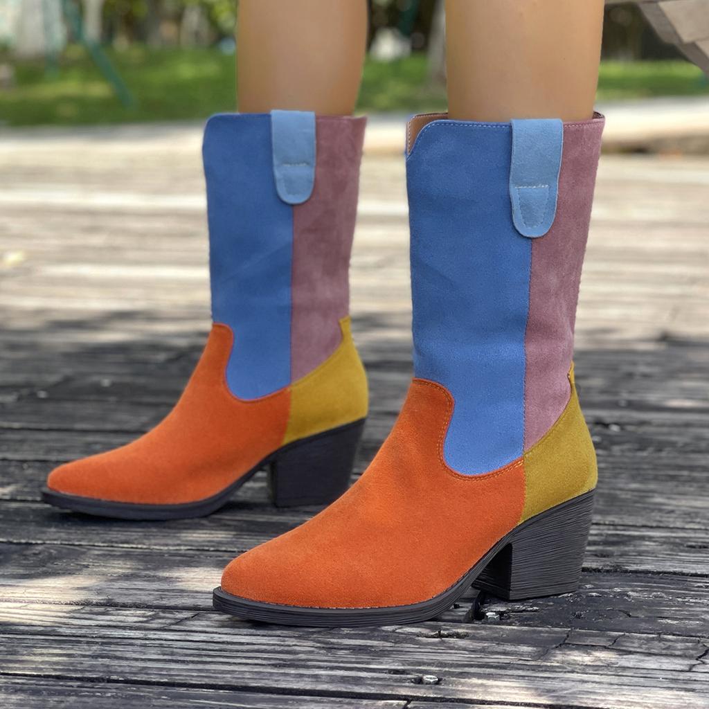 2025 New Women Ankle Boots Comfortable Luxury Causal Non-slip Versatile Shoes Women Spring Autumn Fashion Mid-Calf Boots Women