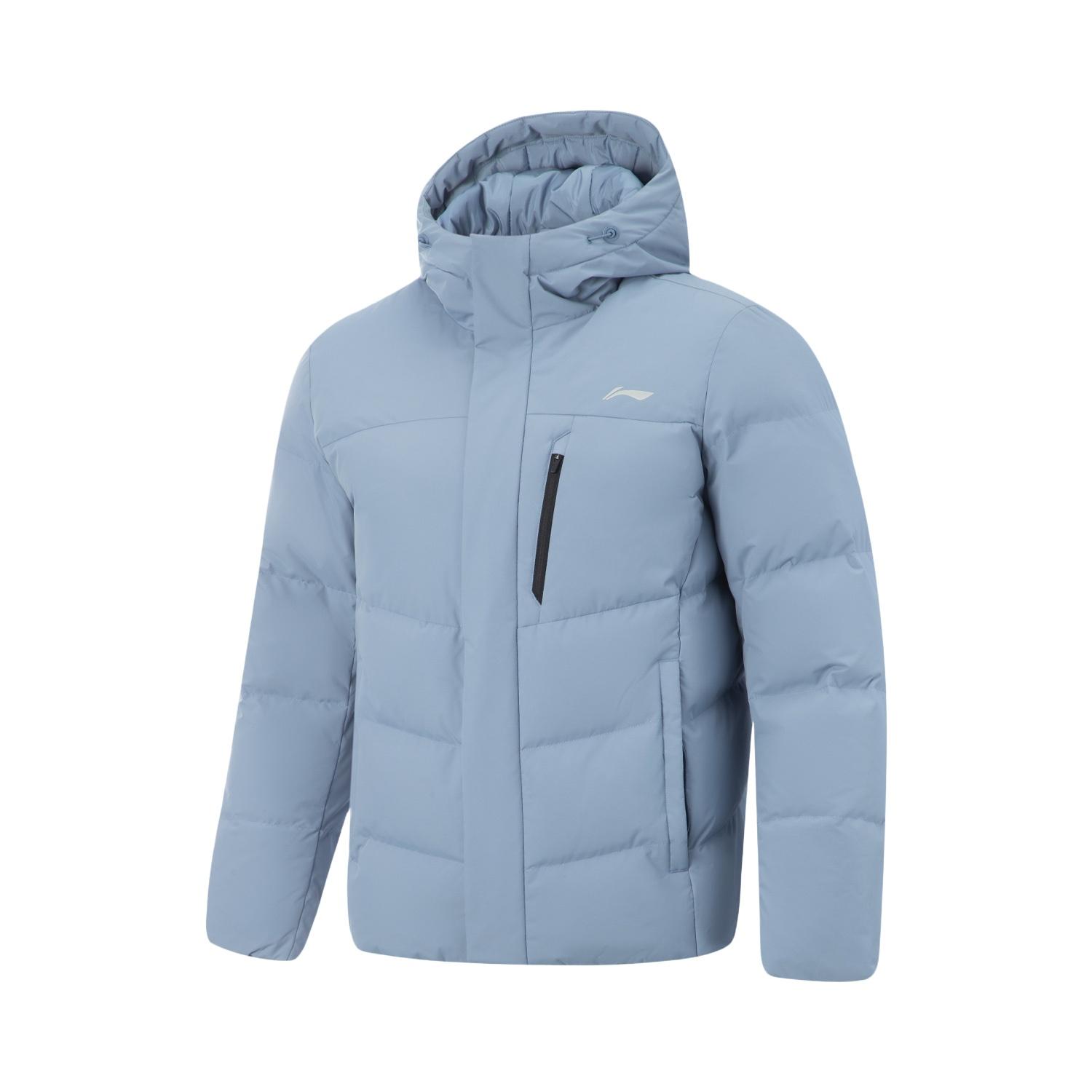 

Li-Ning Fitness Series Warm Windproof Water-Resistant Hooded Long Sleeve Down Jacket Men outerwear AYMV153-8 XXL