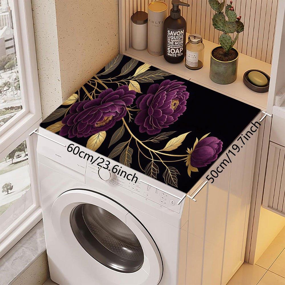 1Pcs Rubber Drying Mat With Peony For Coffee Shop Restaurant Kitchen Carpet Tableware Durable Diatom Mud Table Mat Pet Mat
