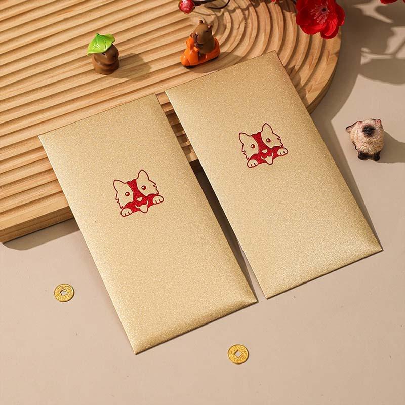 6Pcs Happy Birthday Red Envelope Hot Stamping Creative Red Pocket Red Pocket For Lucky Money Birthday Wedding Red Gift Envelopes