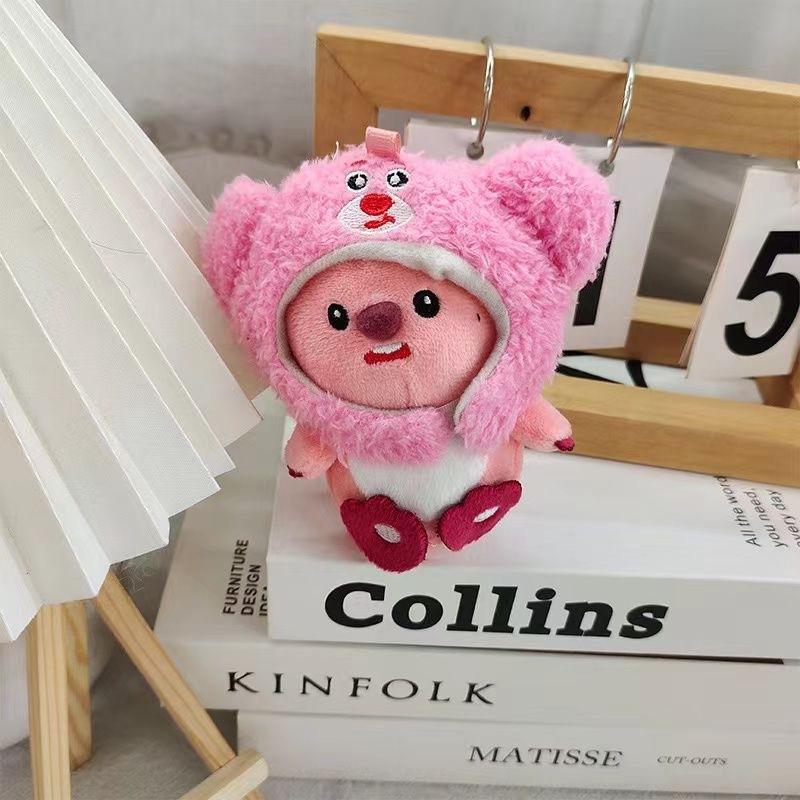 

Plush Animal Loopy Doll Bag Toy Pendant Cartoon Removable Accessories Kids Gifts Bear