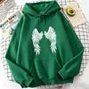 Retro Wing Print Hoodies Autumn Vintage Casual Hoodies Sweatshirts Y2k Women Harajuku Hoodie Sweatshirt