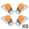 6x 4Pcs Furniture Linear Wheel Directional Fixed Small Caster Rubber