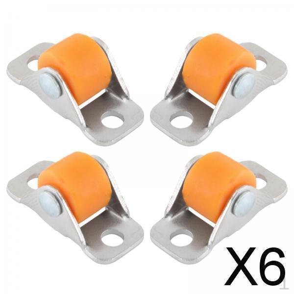 

6x 4 шт. Мебельное линейное колесо Направленное Фиксированное Маленькое Ролик Резина