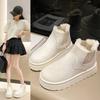 Snow Boots, Versatile, One-piece Design, Anti-slip, New Style, Thick and Fluffy Cotton Shoes for Women