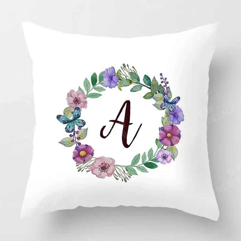 Home Decor Letter Pattern Pillowcase Bedroom Living Room Sofa Cushion Cover