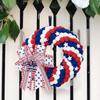 Independence Day Wreath Front Door Red White And Blue Wreath Door Sign For Home House Memorial Day Ornament