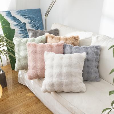 2pcs Super Soft Plush Pillow Covers - Beige & White Luxury Cushion Cases with Zipper Closure, Cozy Home Decor for Sofa, Bed, Living Room