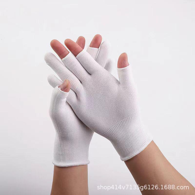 Nylon Two-Finger Work Gloves - Unisex, Durable, and Wear-Resistant
