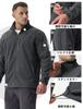 TACVASEN Tactical Winter Windproof Long Sleeve Thick Fleece Coat with Zipper Perfect for Everyday and Outdoor Dark Size 3XL Men's Blouson, Pockets,