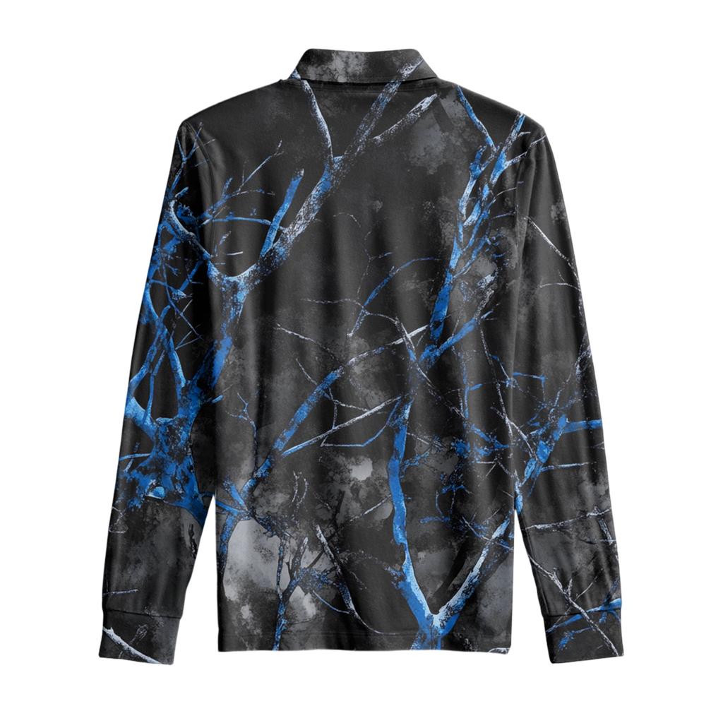 Men's Casual Retro Small V-neck Long-sleeved Top