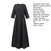 Women's Dot Print Maxi Dress Casual Short Sleeve Flowy Long Dress Summer Crew Neck Boho Swing Sundress
