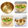Stainless Steel Salad round Bowl Hammered Texture Gold Japanese BIG Large Capacity Fruit Mixing Plate Decorative Dinnerware Set
