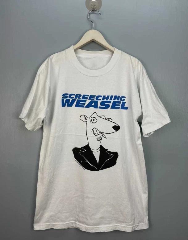 Screeching Weasel 90s Band Gift For Fan White S-2345XL Unisex T-Shirt M