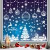 New Christmas Decorations Christmas Window Stickers White Snowflake Window Stickers Window Decoration Markless Stickers