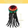 Rasta-Hut mit schwarzer Dreadlocks-Perücke Rasta-Perücke mit Dreads Lustiger Hut