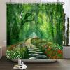 Nature Forest landscape Shower Curtains Bathroom Curtain Frabic Waterproof Polyester Scenery Bath Curtain with Hooks