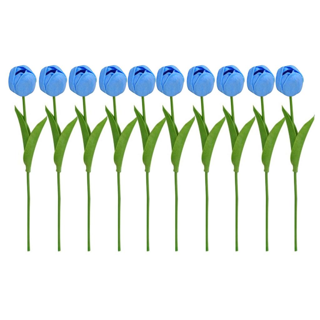 10pcs Artificial Tulips Simulation Tulip Holiday Present Accessory for Indoor Outdoor Garden Yard Present Supply