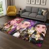 Tappeto Kpop Demon Hunters Rumi Mira Zoey Music Cartoon per Camera da Letto Soggiorno Divano Decorazione Casa, Tappetino Antiscivolo Regalo