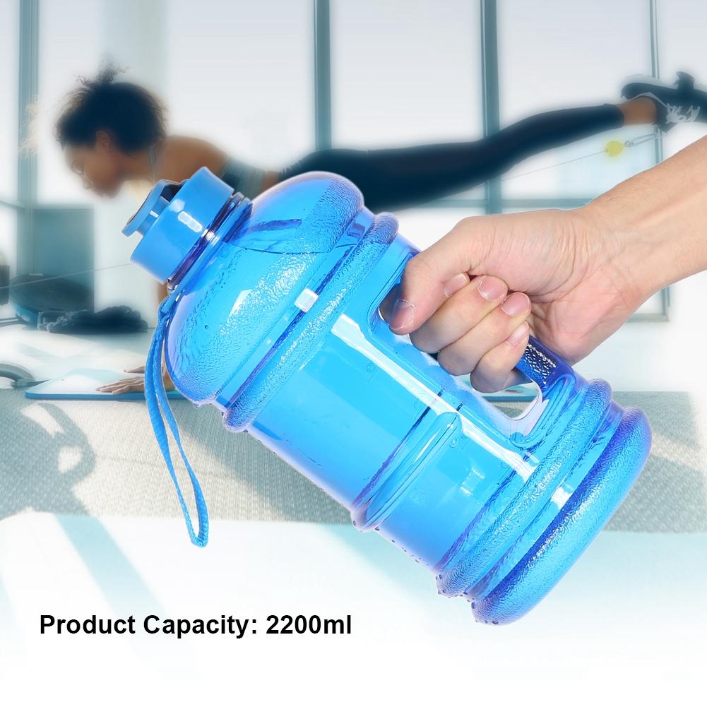 2.2L Water Bottle Kettle Sports Cup Camping Gym Large  Acity Outdoor Black