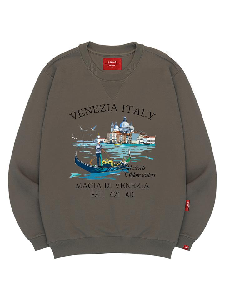 Ellamo Venezia Sweatshirt Unisex Plus Size S~4Xl (Type A)