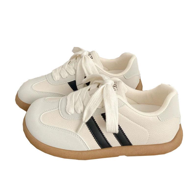 Versatile Chic Niche Korean Version of Student Sports Little White Shoes Women's 2025 Spring New Ugly Cute Round Head German Training Board Shoes