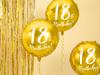 Balon Foliowy 18Th Birthday Złoty 45Cm